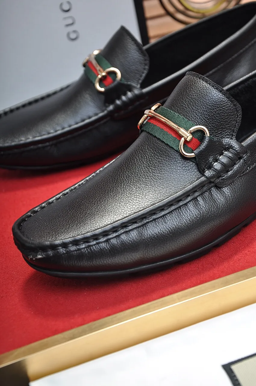 Men's Men's Shoes 💰400💶[Gucci] New 🍀Gucci* - top version Gucci Peas Shoes! Made of imported original cowhide, the first layer of single leather is comfortable and lining! Original wear-resistant rubber outsole! High quality products! Code number 38-44!